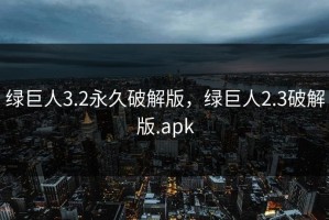 绿巨人3.2永久破解版，绿巨人2.3破解版.apk