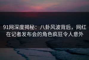 91网深度揭秘：八卦风波背后，网红在记者发布会的角色疯狂令人意外