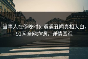 当事人在傍晚时刻遭遇丑闻真相大白，91网全网炸锅，详情围观