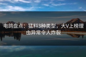 电鸽盘点：猛料3种类型，大V上榜理由异常令人炸裂