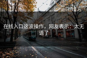 在线入口这波操作，网友表示：太无语了