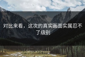 对比来看，这次的真实画面实属忍不了级别