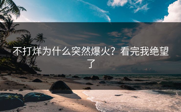 不打烊为什么突然爆火？看完我绝望了